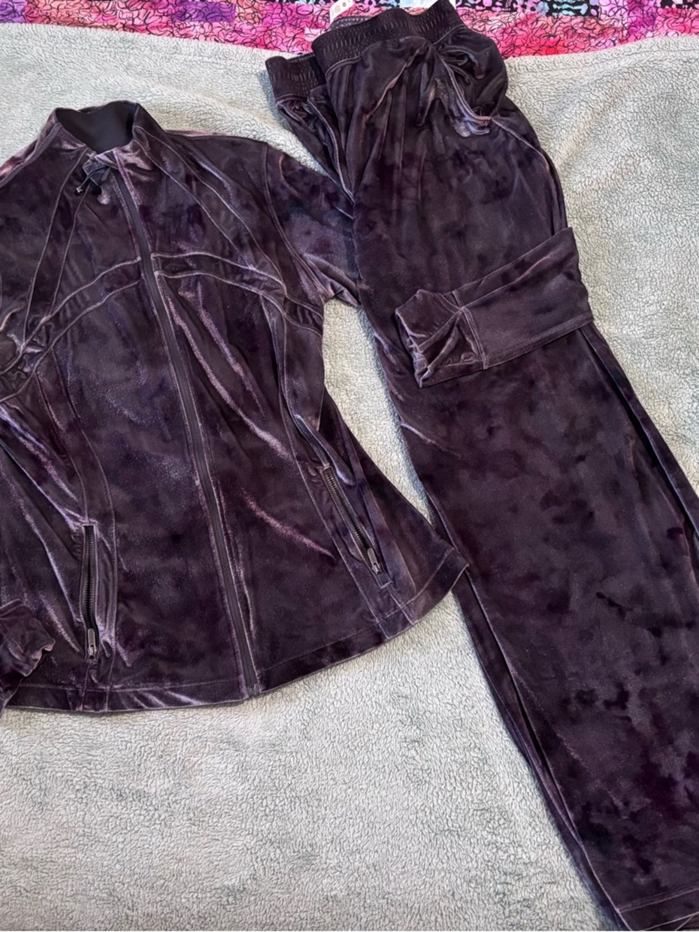 Lululemon align Two-Piece Lounge Set in Diamond Dye Plum velour